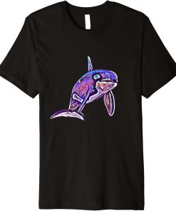 Orca Motif Whale Ocean Predator Animals Design Orcas Premium T-Shirt