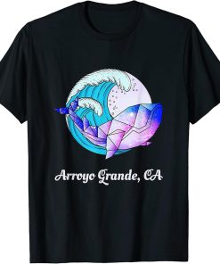 Arroyo Grande CA Japanese Paint Geometric Orca Killer Whale T-Shirt