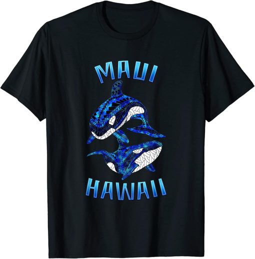 Maui Hawaii Vacation Tribal Orca T-Shirt