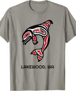 Lakewood, Washington Native American Orca Killer Whales Gift T-Shirt