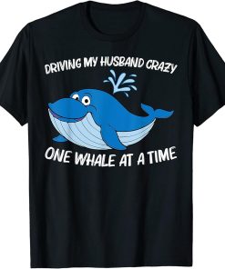 Funny Whale Art For Women Mom Orca Narwhal Blue Whales T-Shirt