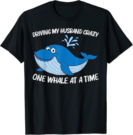 Funny Whale Art For Women Mom Orca Narwhal Blue Whales T-Shirt