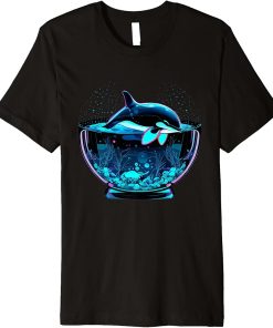 Orca Whale in Fish Bowl Orca in Aquarium Free The Orcas Premium T-Shirt