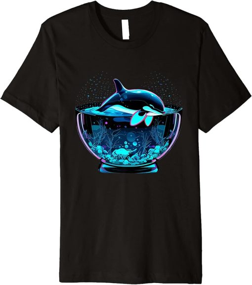 Orca Whale in Fish Bowl Orca in Aquarium Free The Orcas Premium T-Shirt