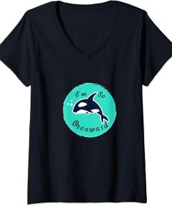 Womens Orca Lovers Graphic - Funny Killer Whale Quote Ocean Kids V-Neck T-Shirt